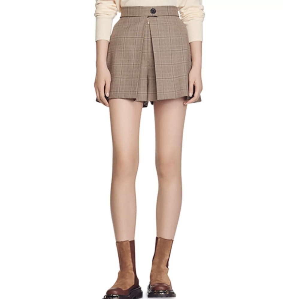 Sandro Checked Shorts